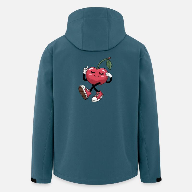 Dancing cherry with sneakers cheerful - Men’s Recycled Softshell Jacket by Stanley/Stella - stargazer
