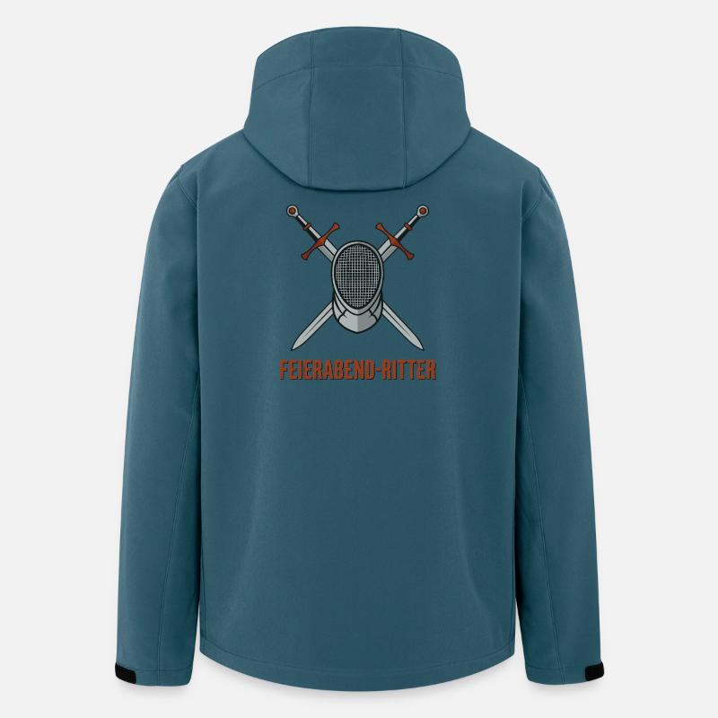 Feierabend Ritter Motiv - Recycelte Männer Softshell-Jacke von Stanley/Stella - Dunkles Petrol