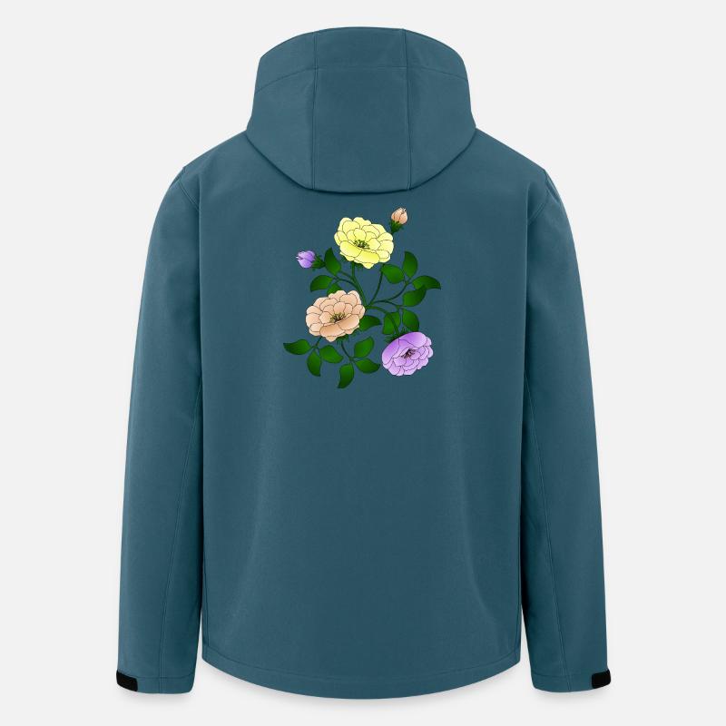 Fleur - Veste softshell homme en polyester recyclé Stanley/Stella - bleu pétrole foncé