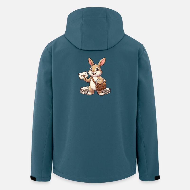 Postbunny mit Briefen - Recycelte Männer Softshell-Jacke von Stanley/Stella - Dunkles Petrol