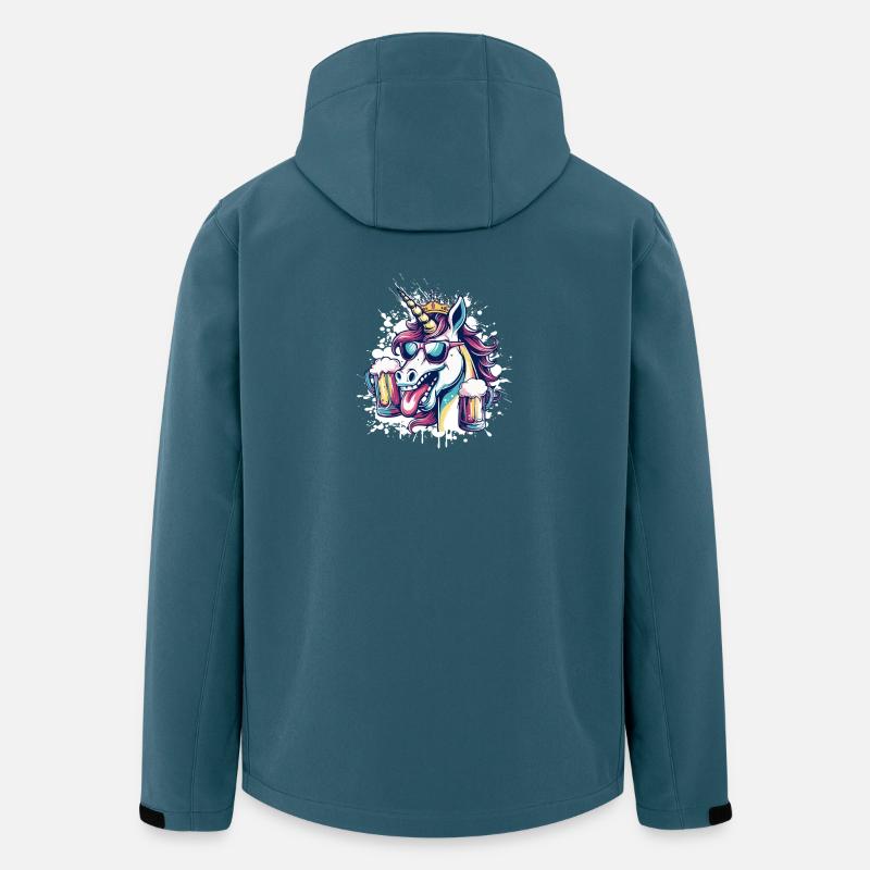 Einhorn Bier Lustig - Recycelte Männer Softshell-Jacke von Stanley/Stella - Dunkles Petrol