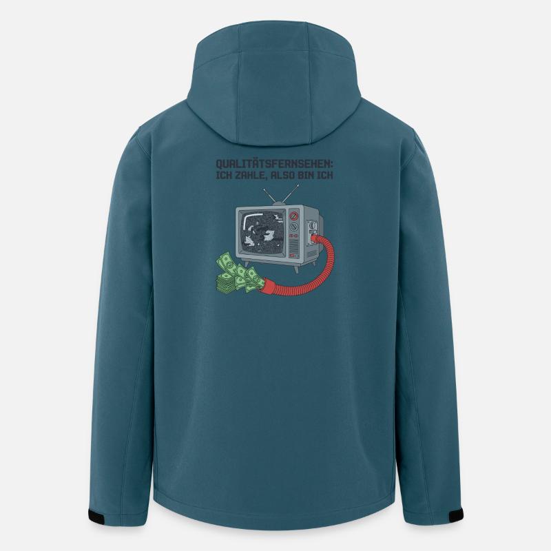 Rundfunkbeitrag Fernsehen Gebühren Satire - Recycelte Männer Softshell-Jacke von Stanley/Stella - Dunkles Petrol