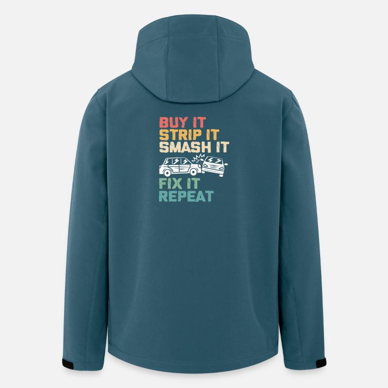 Demolition Derby - Recycelte Männer Softshell-Jacke von Stanley/Stella - Dunkles Petrol