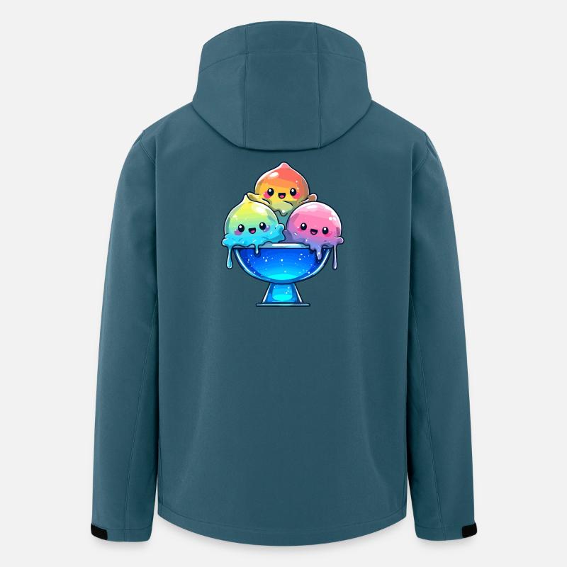 Regenbogen Eis-Trio in Schale - Recycelte Männer Softshell-Jacke von Stanley/Stella - Dunkles Petrol