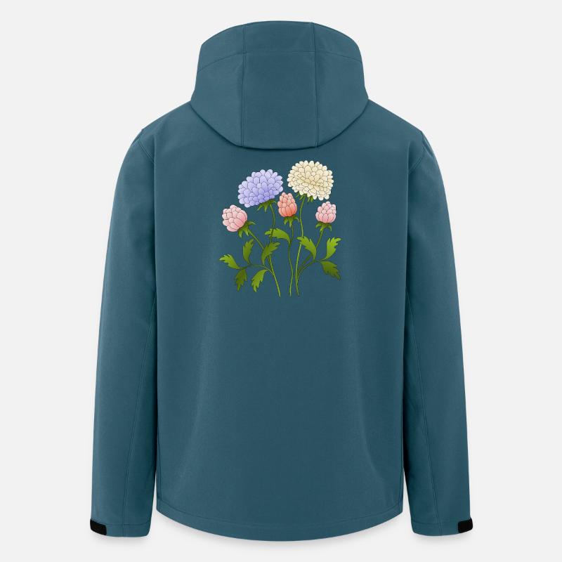 Fleur - Veste softshell homme en polyester recyclé Stanley/Stella - bleu pétrole foncé