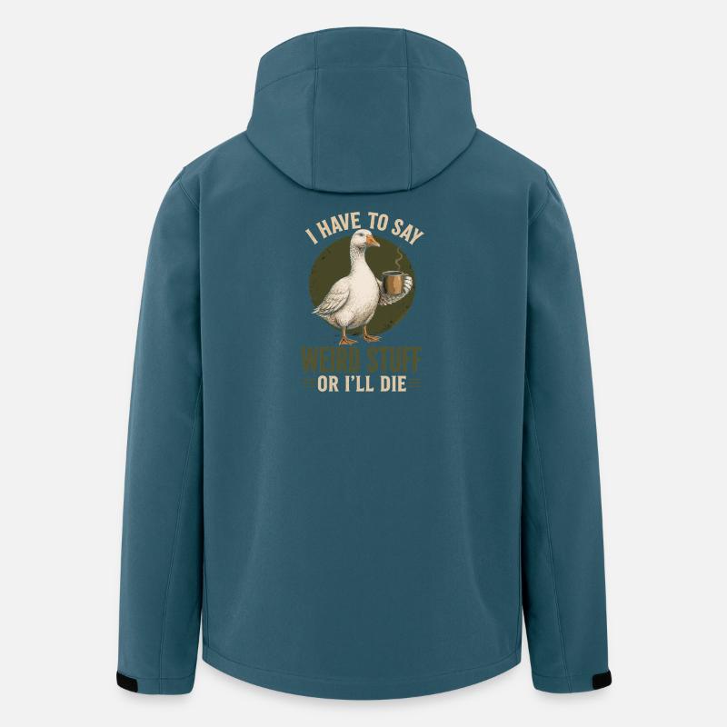 Quatsch-Ente mit Kaffee - Recycelte Männer Softshell-Jacke von Stanley/Stella - Dunkles Petrol