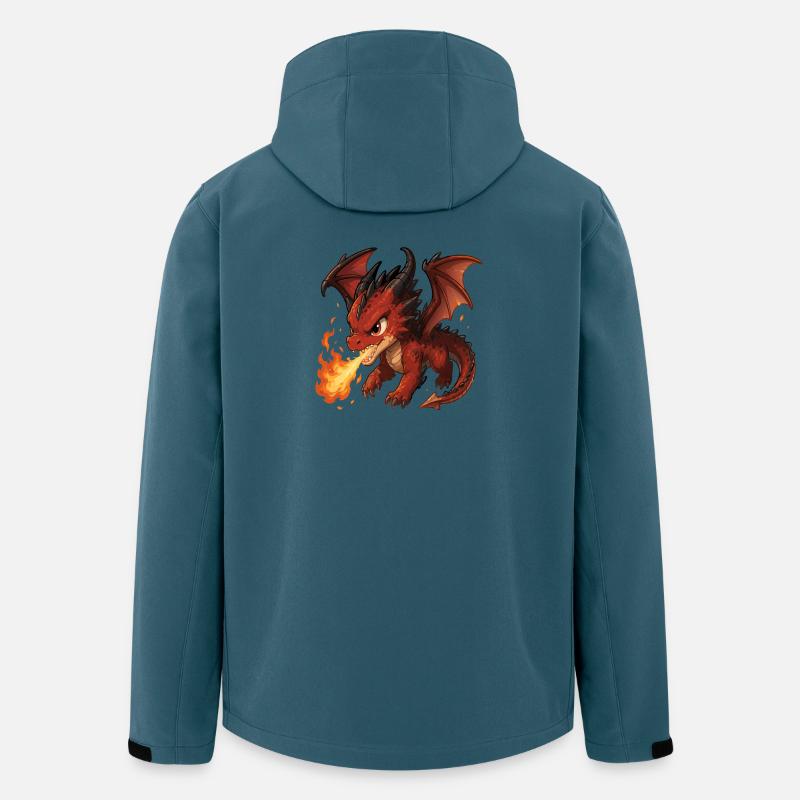 Rotdrache Feueratem - Recycelte Männer Softshell-Jacke von Stanley/Stella - Dunkles Petrol