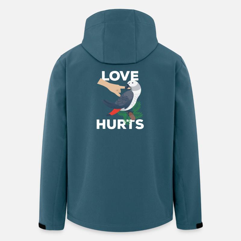 Hurts Parrot Grafik - Recycelte Männer Softshell-Jacke von Stanley/Stella - Dunkles Petrol