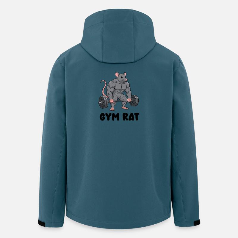 Muskulöse Ratte im Comic Stil - Recycelte Männer Softshell-Jacke von Stanley/Stella - Dunkles Petrol