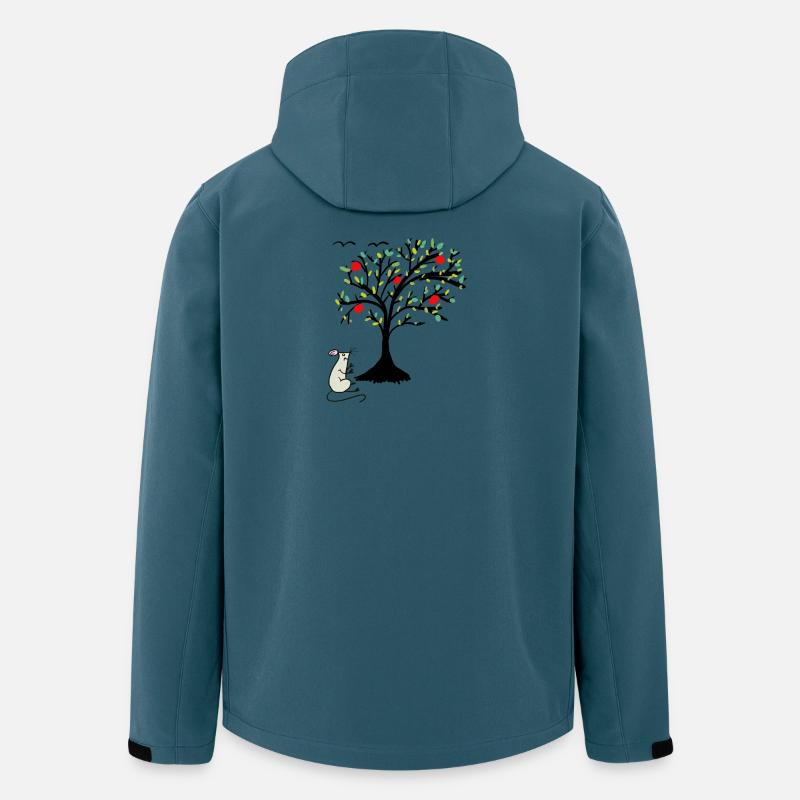 Niedliche Maus Äpfel Apfelbaum Kind - Recycelte Männer Softshell-Jacke von Stanley/Stella - Dunkles Petrol