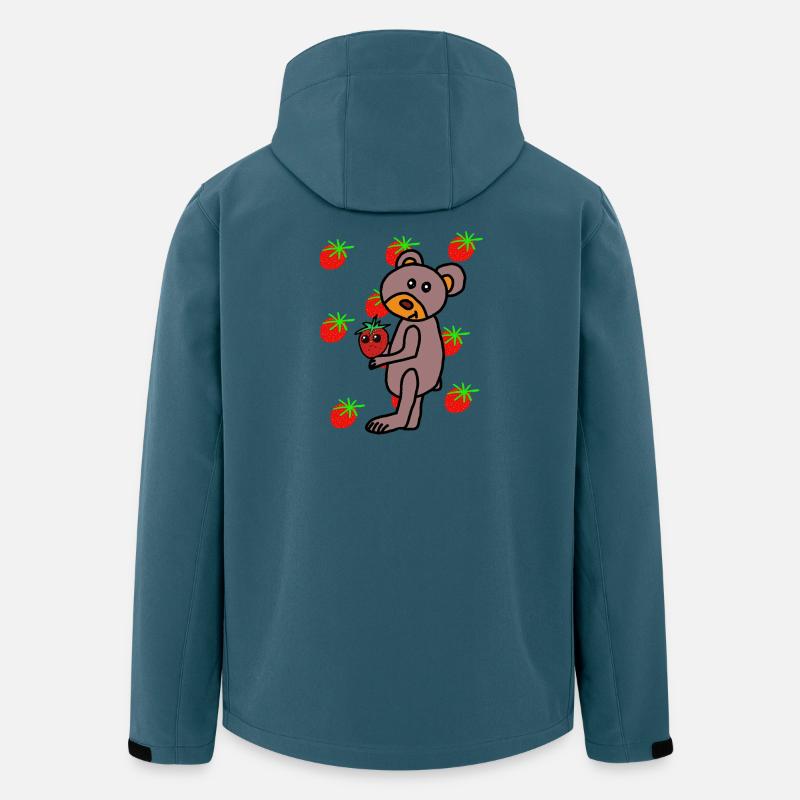Teddy Teddybär Erdbeere Erdbeeren Kind - Recycelte Männer Softshell-Jacke von Stanley/Stella - Dunkles Petrol