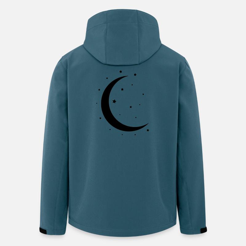 Halbmond und Sterne - Recycelte Männer Softshell-Jacke von Stanley/Stella - Dunkles Petrol