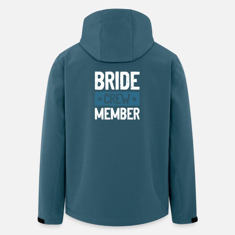 Équipage de la mariée - Veste softshell homme en polyester recyclé Stanley/Stella - bleu pétrole foncé