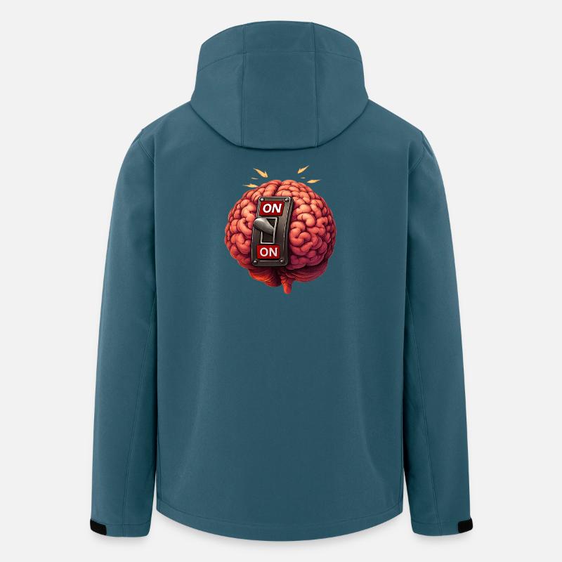 Brain on - always - Recycelte Männer Softshell-Jacke von Stanley/Stella - Dunkles Petrol
