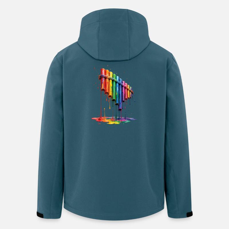 Pan flute with dripping paint - Men’s Recycled Softshell Jacket by Stanley/Stella - stargazer