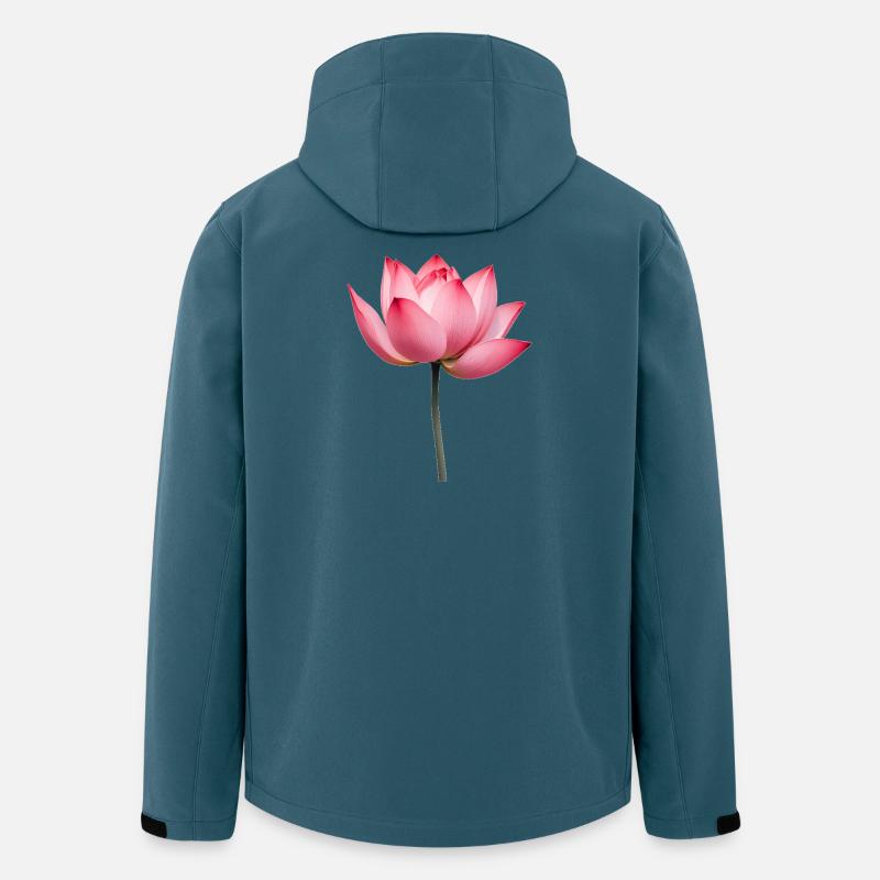 Nénuphar fleur de lotus - Veste softshell homme en polyester recyclé Stanley/Stella - bleu pétrole foncé