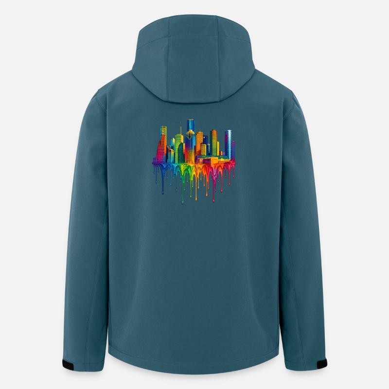Houston, Texas – Dripping Paint - Men’s Recycled Softshell Jacket by Stanley/Stella - stargazer