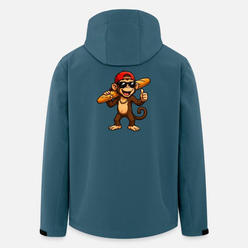 Singe-Baguette-Cool - Veste softshell homme en polyester recyclé Stanley/Stella - bleu pétrole foncé