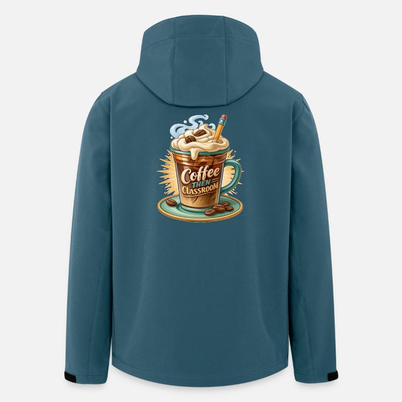 Coffee Then Classroom - Men’s Recycled Softshell Jacket by Stanley/Stella - stargazer