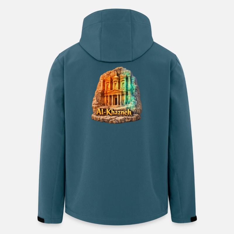 AlKhazneh Petra Regenbogen - Recycelte Männer Softshell-Jacke von Stanley/Stella - Dunkles Petrol