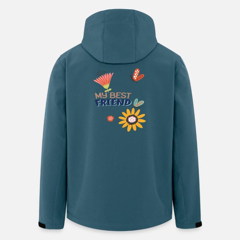 Beste Freunde - Recycelte Männer Softshell-Jacke von Stanley/Stella - Dunkles Petrol