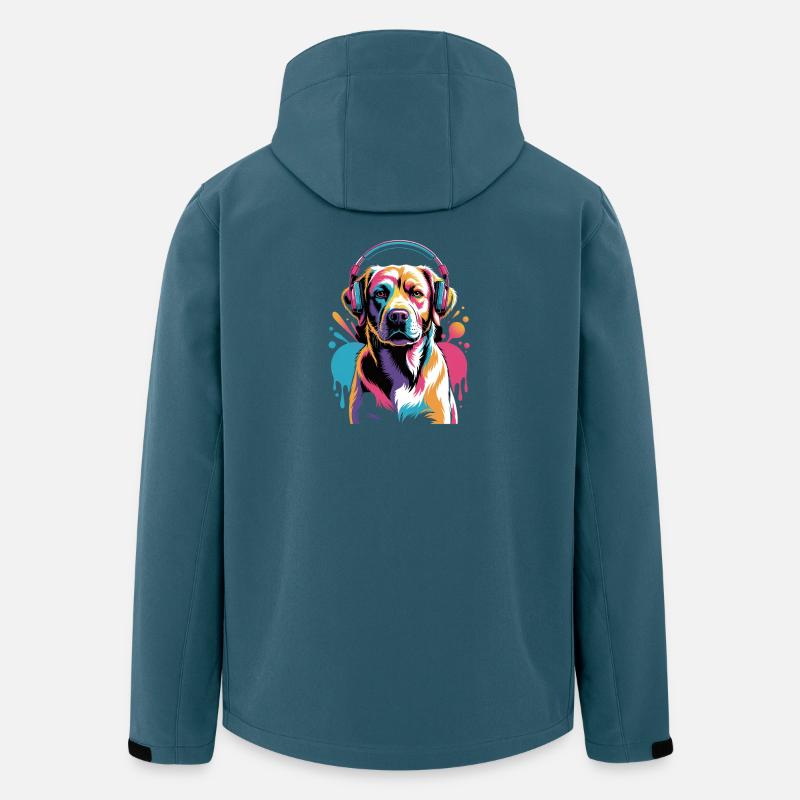 Labrador with headphones - Men’s Recycled Softshell Jacket by Stanley/Stella - stargazer