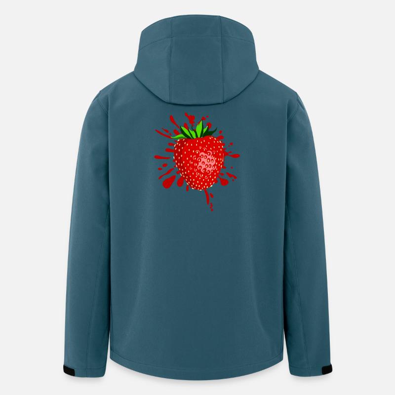 Erdbeer Spritzer Fruchtkunst - Recycelte Männer Softshell-Jacke von Stanley/Stella - Dunkles Petrol