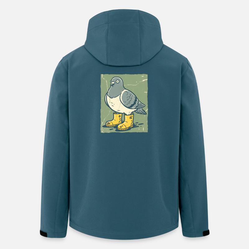 Taube mit Gelben Stiefeln - Recycelte Männer Softshell-Jacke von Stanley/Stella - Dunkles Petrol
