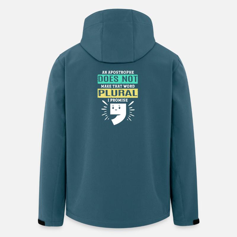 Grammatik Englisch Rechtschreibung - Recycelte Männer Softshell-Jacke von Stanley/Stella - Dunkles Petrol