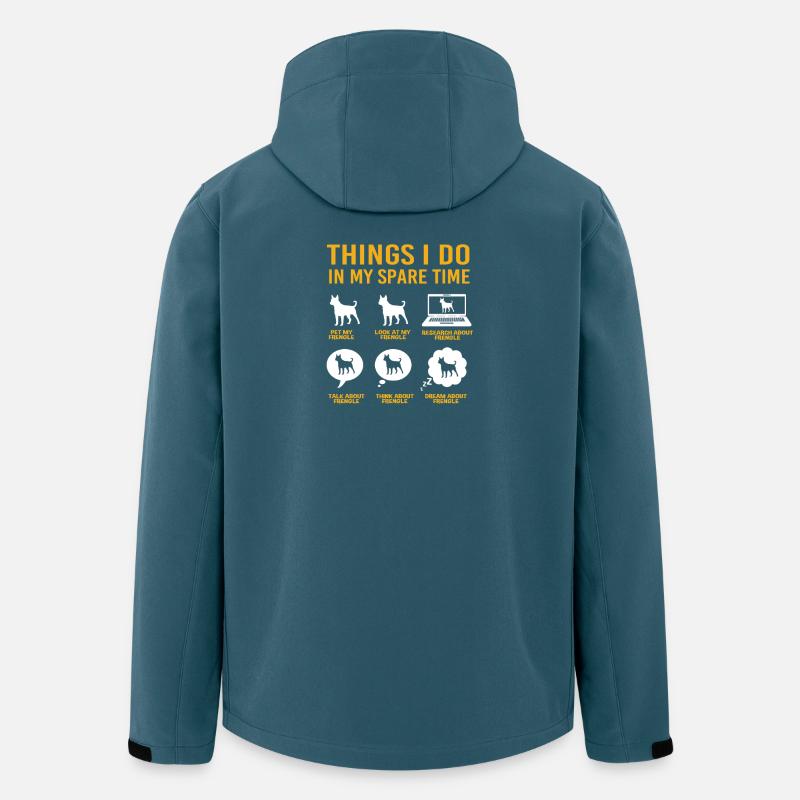 Frengle Hund - Recycelte Männer Softshell-Jacke von Stanley/Stella - Dunkles Petrol