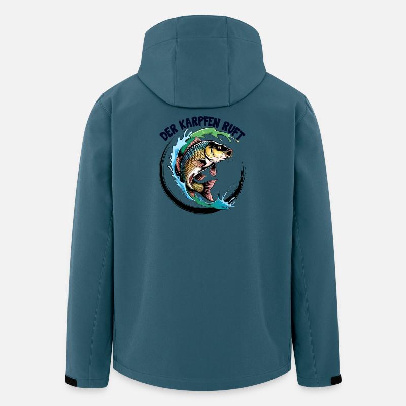 Der Karpfen ruft - Recycelte Männer Softshell-Jacke von Stanley/Stella - Dunkles Petrol