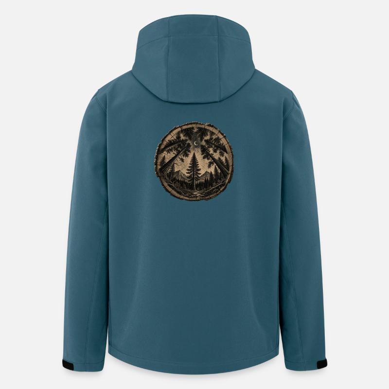 Moonlit Forest Circle - Men’s Recycled Softshell Jacket by Stanley/Stella - stargazer