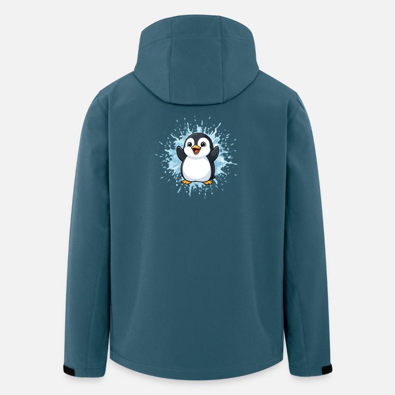 Pingu Splash Blue - Veste softshell homme en polyester recyclé Stanley/Stella - bleu pétrole foncé