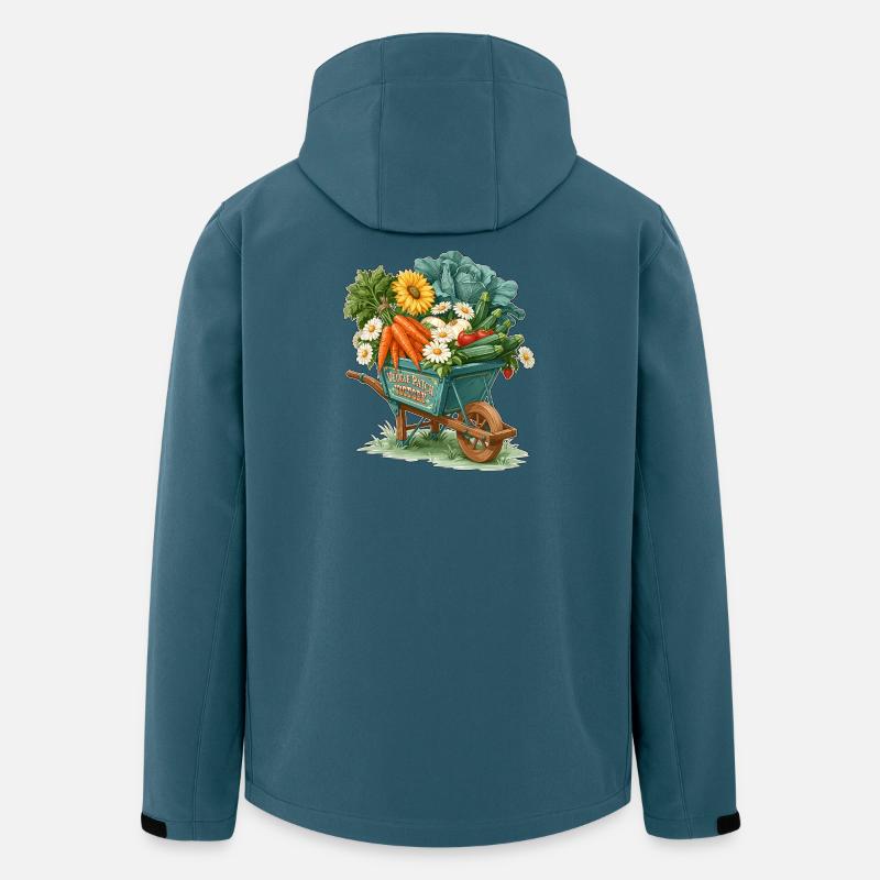 Veggie Patch Victory Garden Schubkarre - Recycelte Männer Softshell-Jacke von Stanley/Stella - Dunkles Petrol