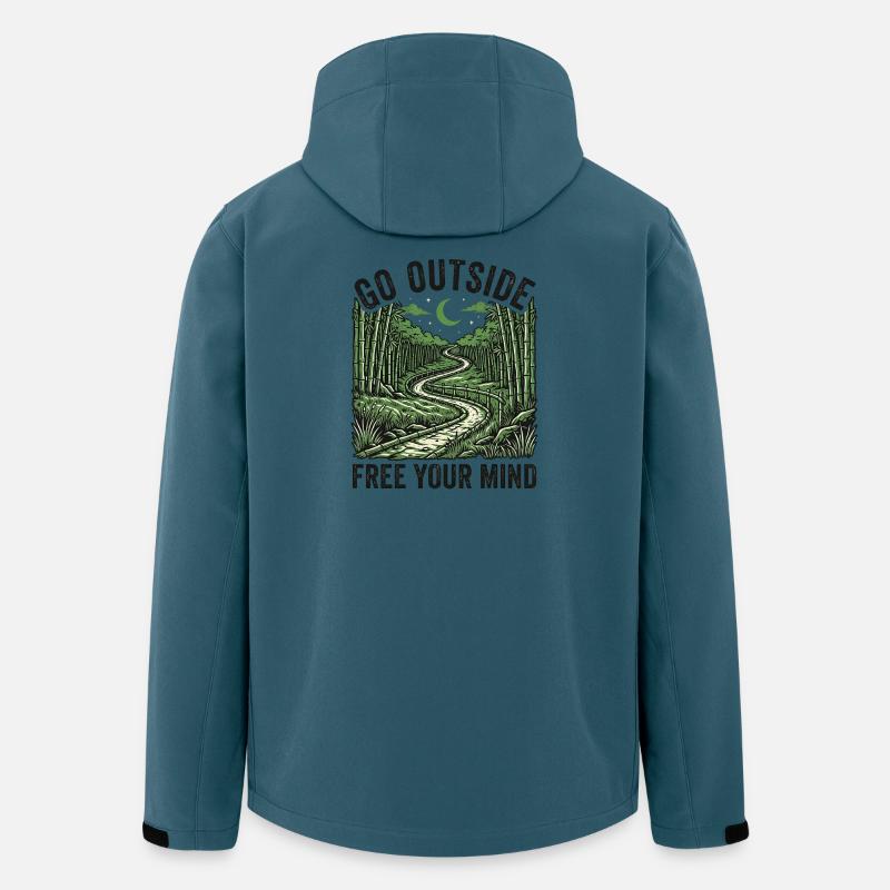 Go Outside Free Your Mind - Men’s Recycled Softshell Jacket by Stanley/Stella - stargazer