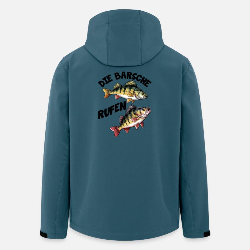 Barsch Angeln - Recycelte Männer Softshell-Jacke von Stanley/Stella - Dunkles Petrol