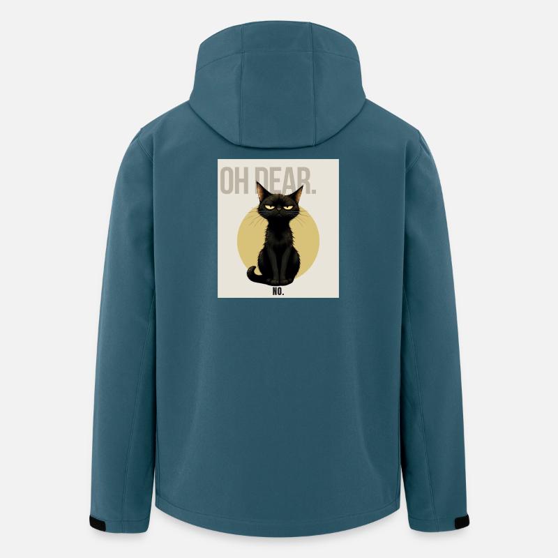OH DEAR Sarcastic Black Cat Design - Recycelte Männer Softshell-Jacke von Stanley/Stella - Dunkles Petrol