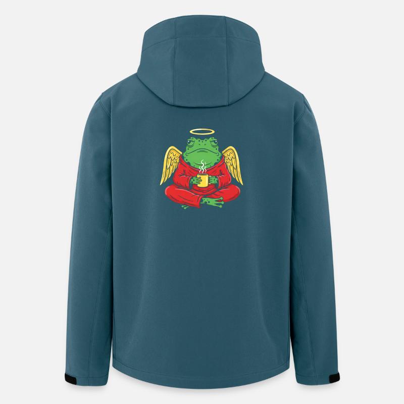 Angel frog with coffee cup - Men’s Recycled Softshell Jacket by Stanley/Stella - stargazer