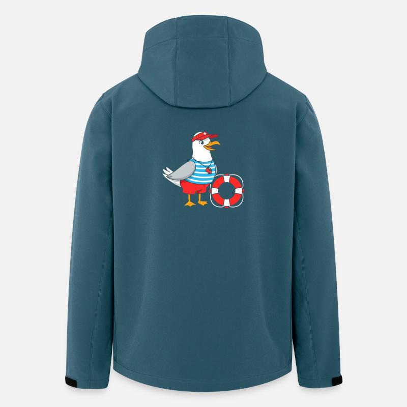 Strandmöwe Lifeguard Design - Recycelte Männer Softshell-Jacke von Stanley/Stella - Dunkles Petrol