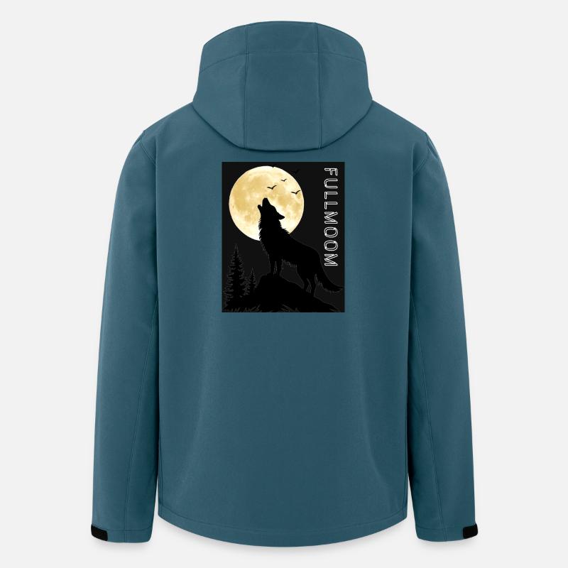 Wolfsgeheul unter Vollmond - Recycelte Männer Softshell-Jacke von Stanley/Stella - Dunkles Petrol