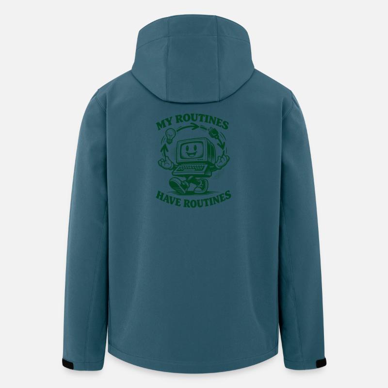 Routines pour Routines | Automatisation - Veste softshell homme en polyester recyclé Stanley/Stella - bleu pétrole foncé