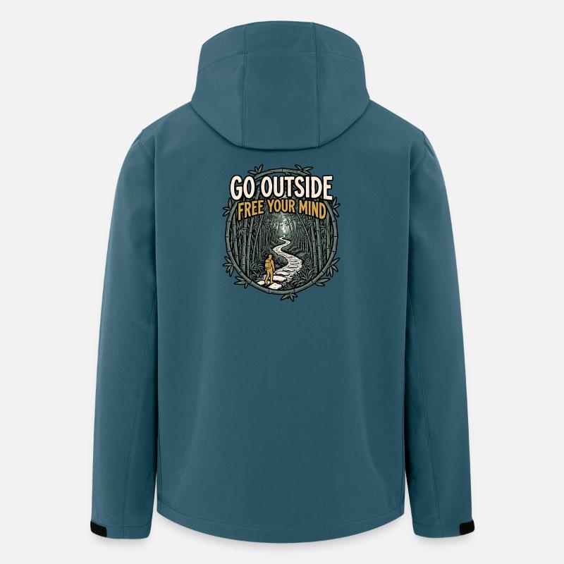 Go Outside Be Free - Men’s Recycled Softshell Jacket by Stanley/Stella - stargazer
