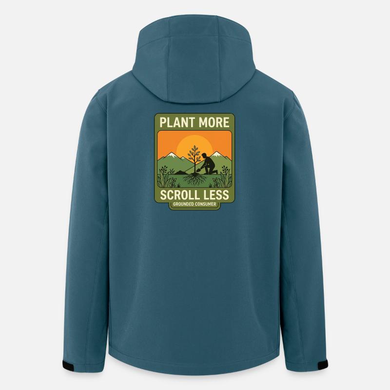 Plant More Scroll Less - Men’s Recycled Softshell Jacket by Stanley/Stella - stargazer