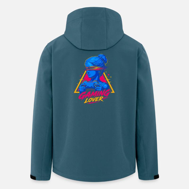 Gaming Lover Girl Retro - Recycelte Männer Softshell-Jacke von Stanley/Stella - Dunkles Petrol