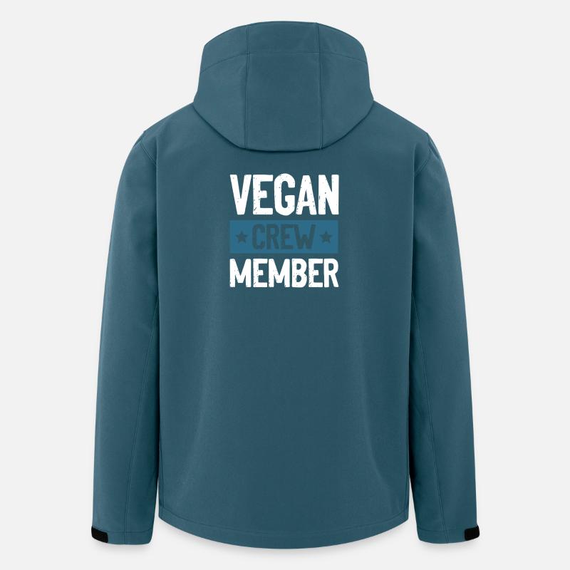 Vegan Crew - Veste softshell homme en polyester recyclé Stanley/Stella - bleu pétrole foncé