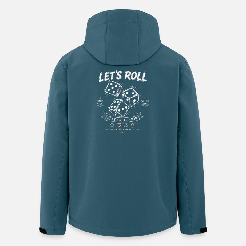 Let's Roll Retro Dice Design - Men’s Recycled Softshell Jacket by Stanley/Stella - stargazer