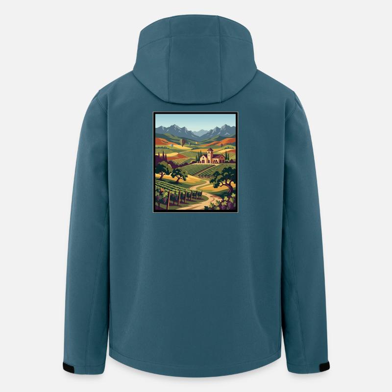 Vineyard Vista in Tuscan Hills - Men’s Recycled Softshell Jacket by Stanley/Stella - stargazer