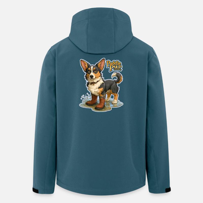Puddle Pup Energie: Splash Boots - Recycelte Männer Softshell-Jacke von Stanley/Stella - Dunkles Petrol