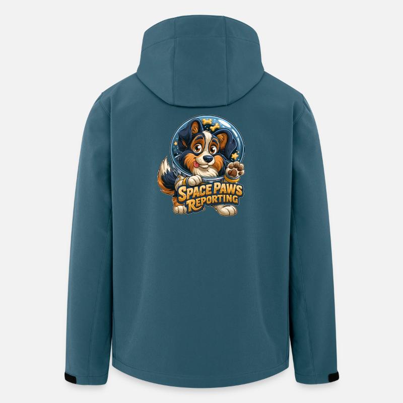 Cosmic Pup Space Paws Design - Men’s Recycled Softshell Jacket by Stanley/Stella - stargazer