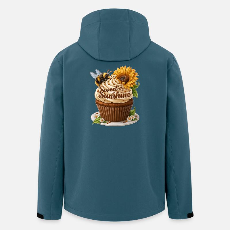 Sweet as Sunshine Cupcake-Kunst - Recycelte Männer Softshell-Jacke von Stanley/Stella - Dunkles Petrol